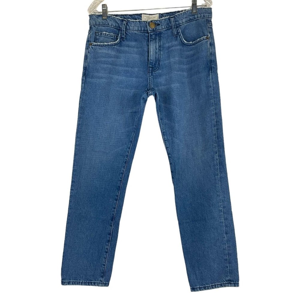 Current/Elliott Jeans Women's Sz 33" Blue The Fling Streetlight Destroy Denim